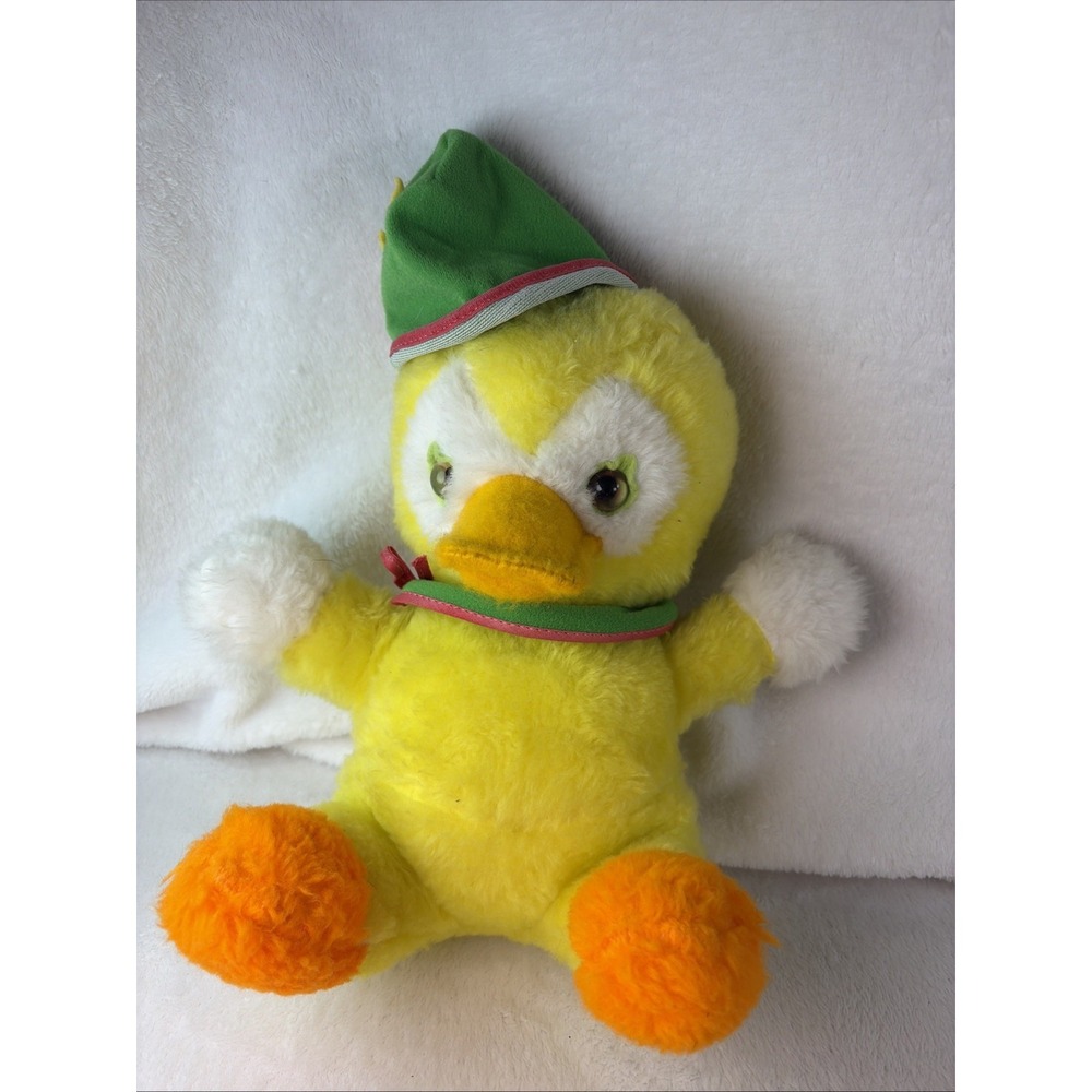 Vtg 1980s Animal Toys Plus Christmas Elf Duck Plush Carnival Toy Kitsch Decor